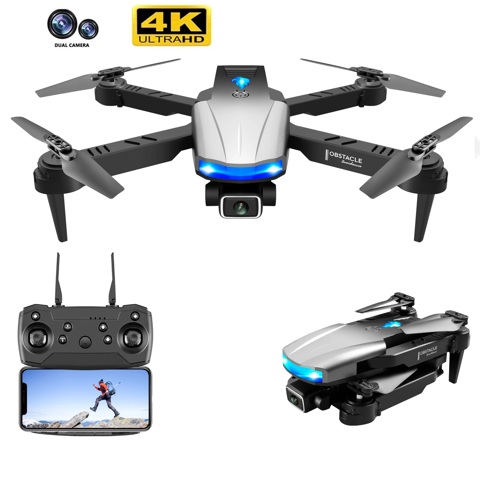 2021 New S85 Mini Drone 4k HD Dual Camera With infrared obstacle Avoidance Remote Control Helicopter Four Axis Aircraft Dron toy best rc helicopter