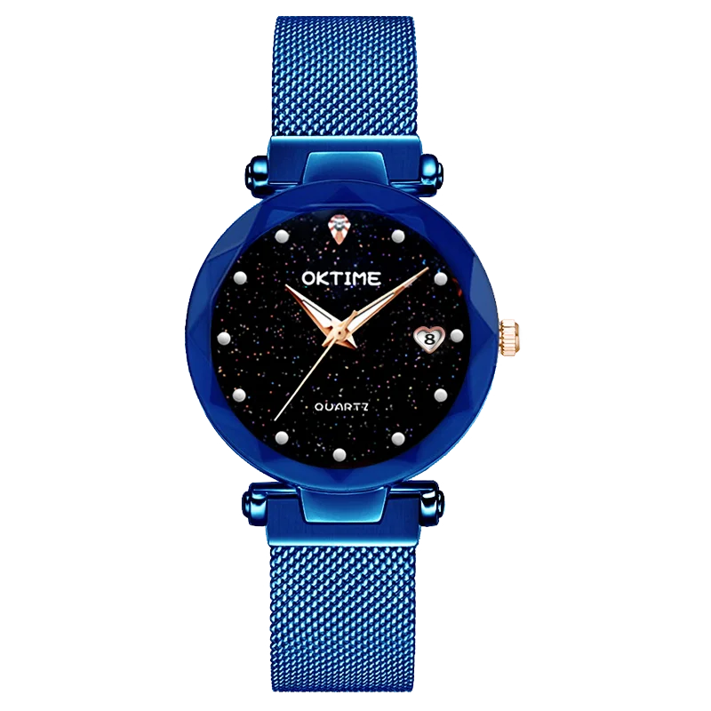 Роскошные женские часы с магнитным звездным небом Женские кварцевые наручные часы модные женские наручные часы 100 шт./партия