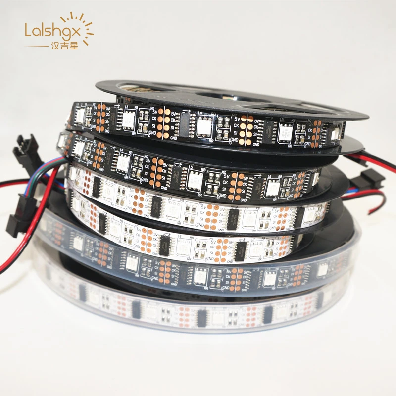 5 в ws2801 1 м/3 м/5 м 32 СВЕТОДИОДА/М 5050 SMD RGB полоса индивидуально Адресуемая Arduino разработка ambilight ТВ цифровая светодиодная Пиксельная полоса