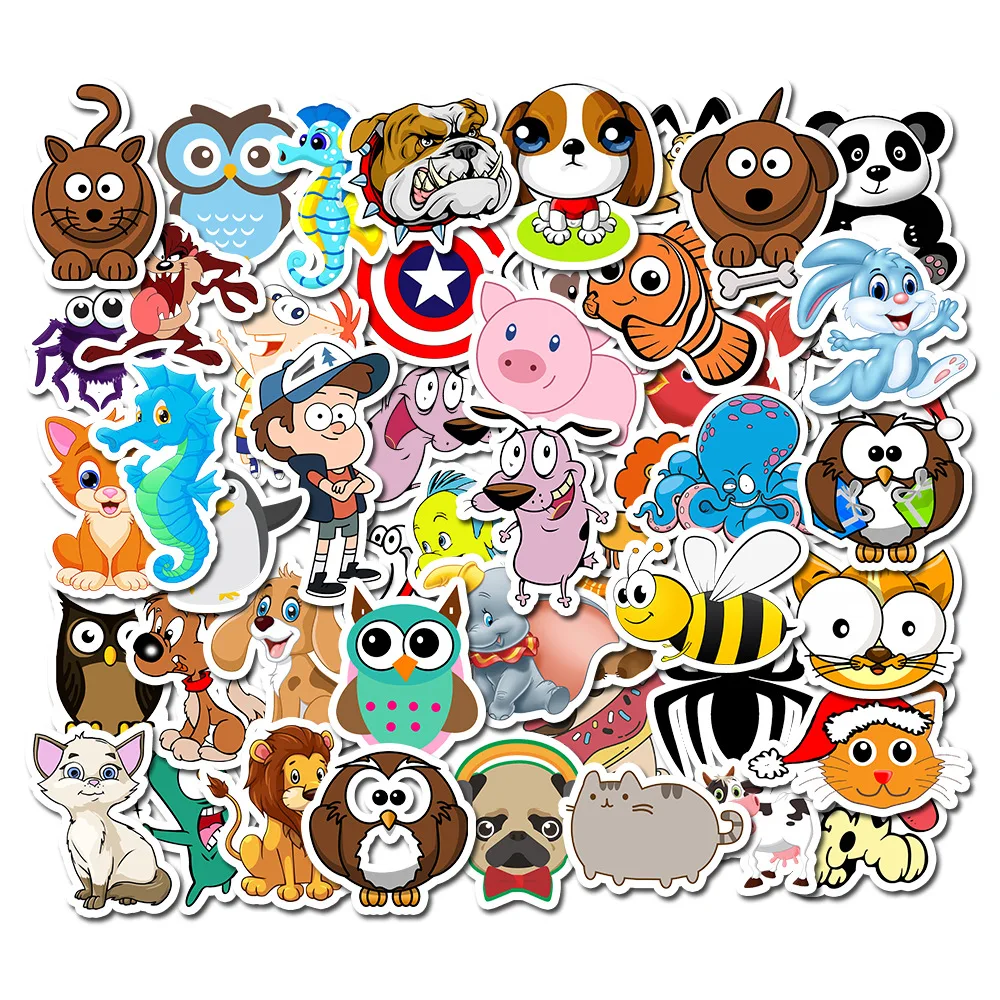 

10/30/50PCS Cute Dog Cartoon Small Animal Graffiti Sticker Notebook Guitar Skateboard Gift Toy Sticker Wholesale