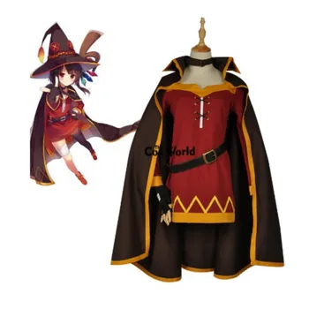 

KonoSuba God's Blessing on this Wonderful World Megumin Cloak Dress Uniform Outfit Anime Cosplay Costumes