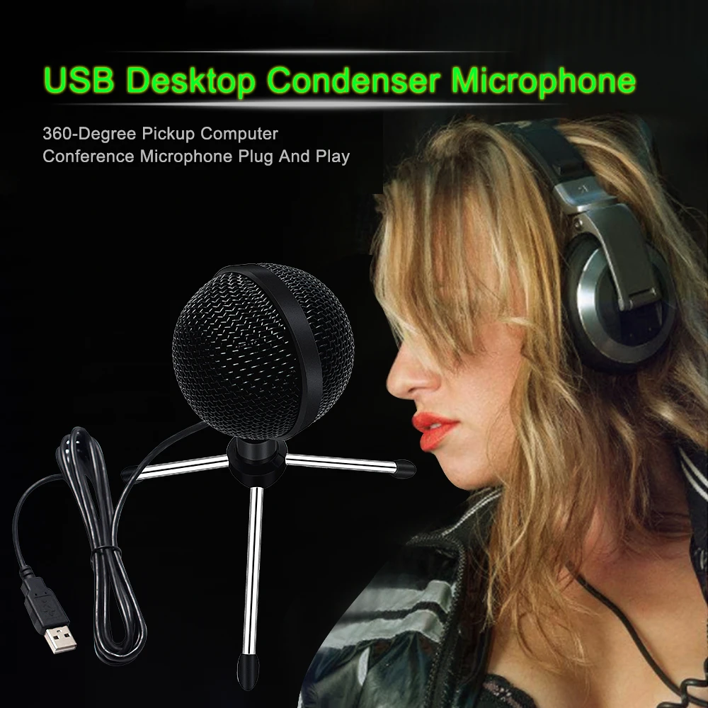 Usb микрофон rophone всенаправленный 360 градусов Сферический компьютер usb конденсатор
