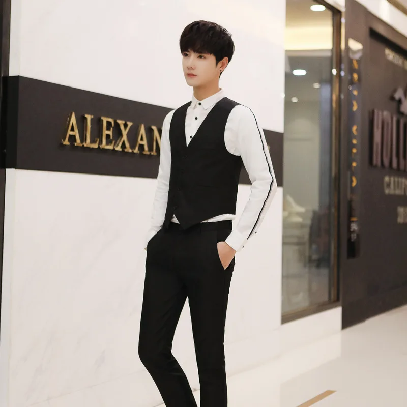 Партия Летний стиль мужской повседневный Однотонный мужской жилет