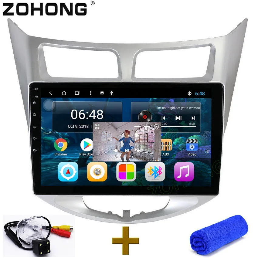 Excellent 2.5D 10.2 inch Octa Core 2G+32Gb Android Car DVD player For Hyundai Solaris Verna Accent CAR GPS Navigation autoradio BT Radio 22