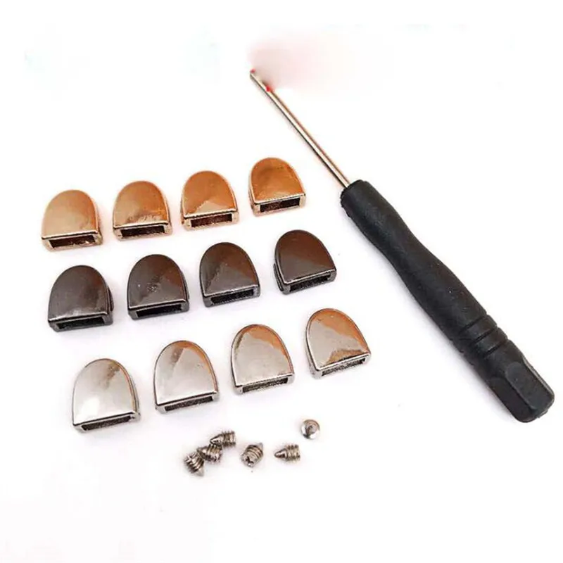 

4pcs /1 set of Metal Shoelaces Tips Head No Tie Shoelaces Metal Lace Lock DIY Sneaker Kits Silver Gold Black Metal lace buckle