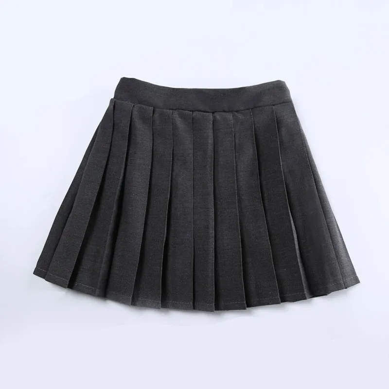 Plain Grey Girls Skirts for Kids Mini Vestido Shool Sweet Mom&ampDaughter Skirt Clothes 2 3 4 6 8 10 12 Year Old OKS194007 | Детская
