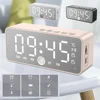 Mp3 Fm Radio LED Digital Smart Alarm Clock Bluetooth Speaker Temperature Display Desktop Clocks Home Decorations 1
