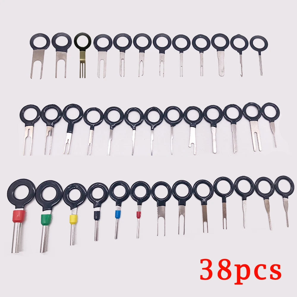 

38Pcs/Set Car Terminal Removal Tools Electrical Wiring Crimp Connector Pin Extractor Kit Automobiles Terminal Repair Hand Tools