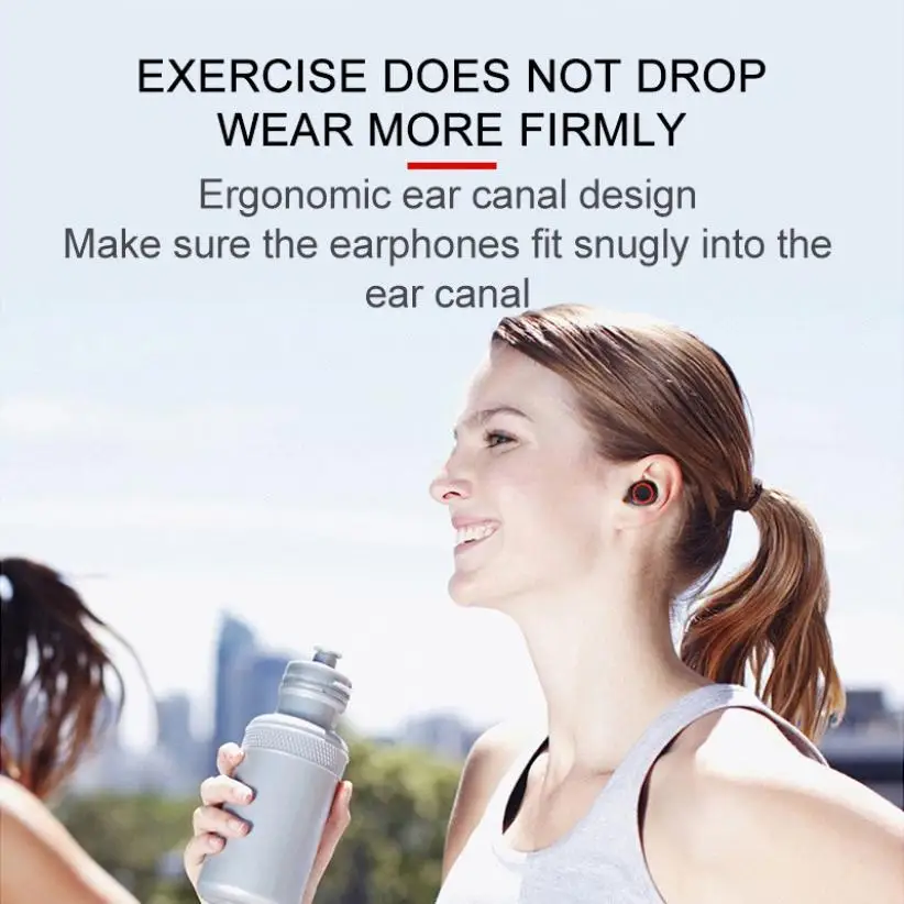 Waterproof TWS Bluetooth 5 0 Wireless Earbuds Sports Gaming Headphone Hifi Stereo Sound Earphone Noise Canceling Mini Headset