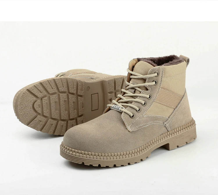 Men's High Top Winter Boots Steel Toe Anti Smash Protective Work Shoes Boots Men Puncture Proof Safety Shoes Fast Shipping