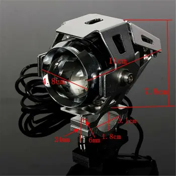 

LED Motorcycle Headlight Headlight Driving Fog Spot Lights Bulb & Switch 2* U5