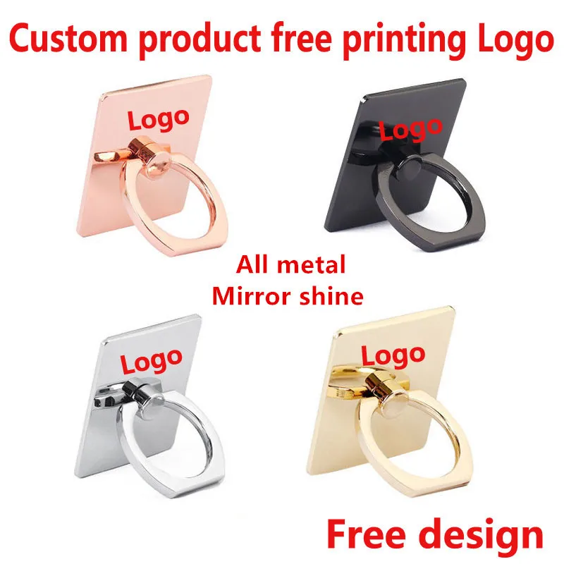 100pcs Custom Products Free Print Logo All Metal Square Mirror
