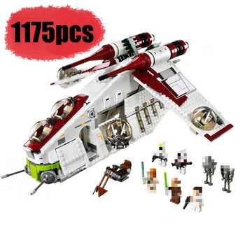 

05041 War UCS The Republic Gunship X Wing Star Tie Fighter Star Wars Building Lepinblock Blocks Set Bricks toys 75021 75102