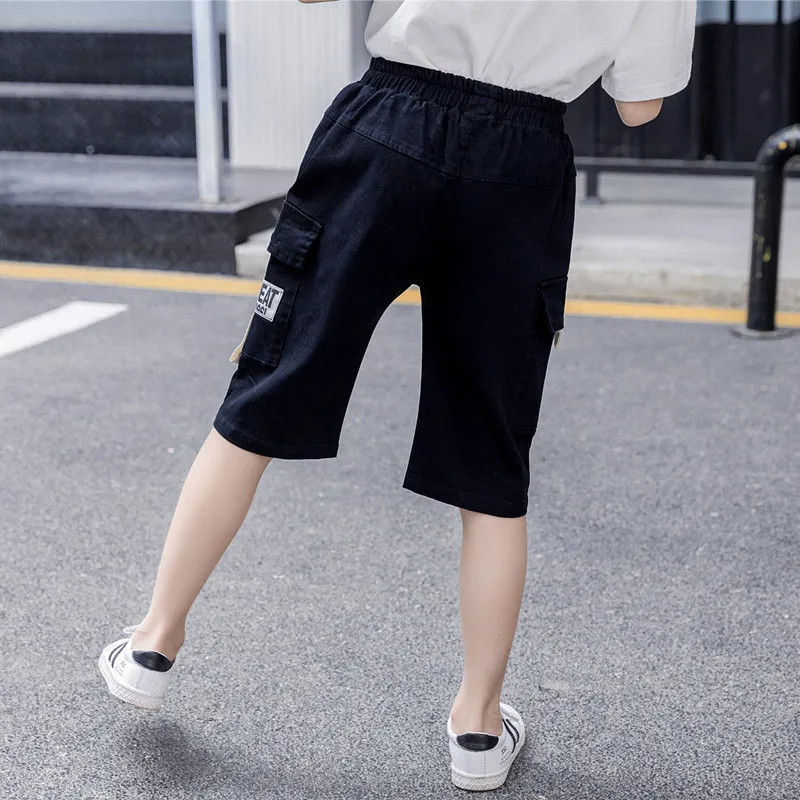 

2019 New Style BOY'S Pants Summer Middle And Large Children Bermuda Shorts Korean-style Handsome BOY'S Lettered Labeling Shorts