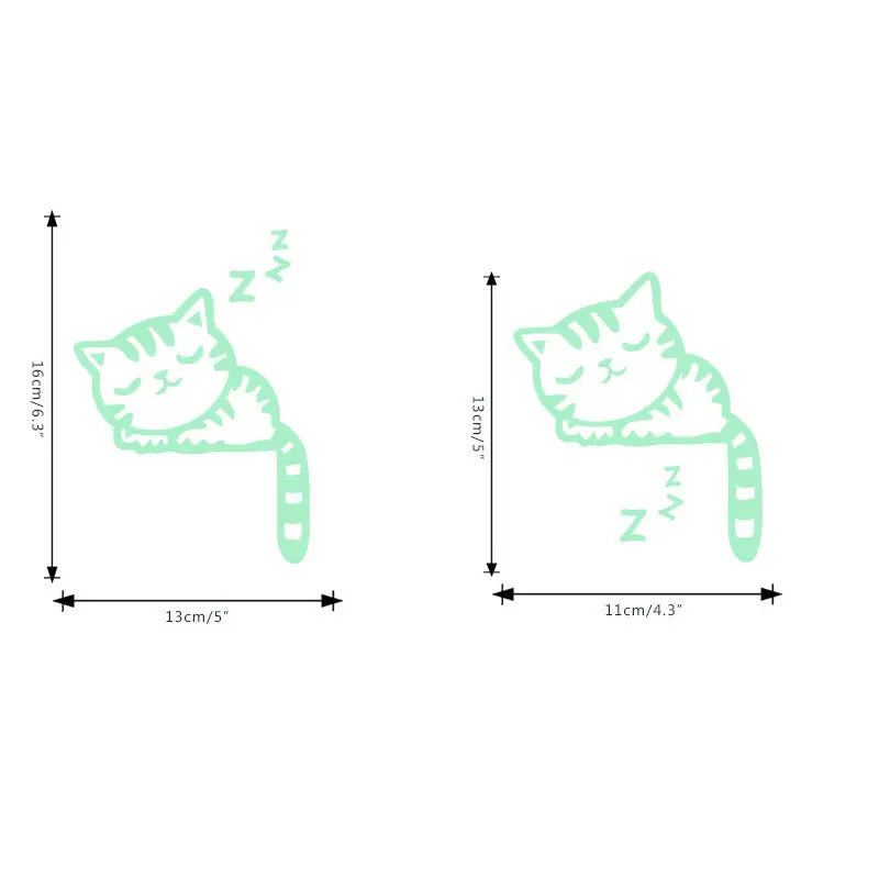 Милый кот собака отпечаток светящиеся наклейки на переключатель спальня домашний декор флуоресцентные наклейки на стену светится в темноте
