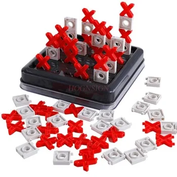 

Children's Desktop Stereo Tic-tac-toe Game 3-6-10 Years Old 9 Primary School Students Interactive Educational Toys 2020