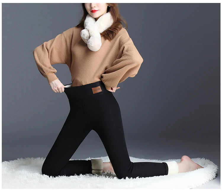Утолщенные обтягивающие брюки женские бархатные теплые зимние леггинсы женские брюки с высокой талией размера плюс 5XL зимние теплые брюки женские брюки