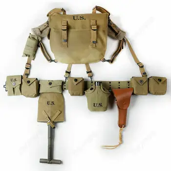 

tomwang2012. WORLD WAR II WW2 US ARMY D-DAY M1 SOLDIER EQUIPMENT COMBINATION MILITARY COLLECTION WAR REENACTMENTS
