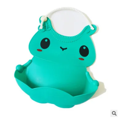 Bunny Eating Pocket Imitation Silicone Three-dimensional Baby Bib Waterproof Plastic Bib Saliva Towel Soft