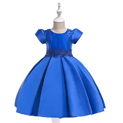В европейском и американском стиле бусины для детей платье принцессы торжественное платье с цветочным узором для мальчиков и цветком