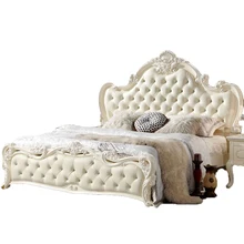 Мебель для спальни Европейский дизайн кожаная кровать размера king