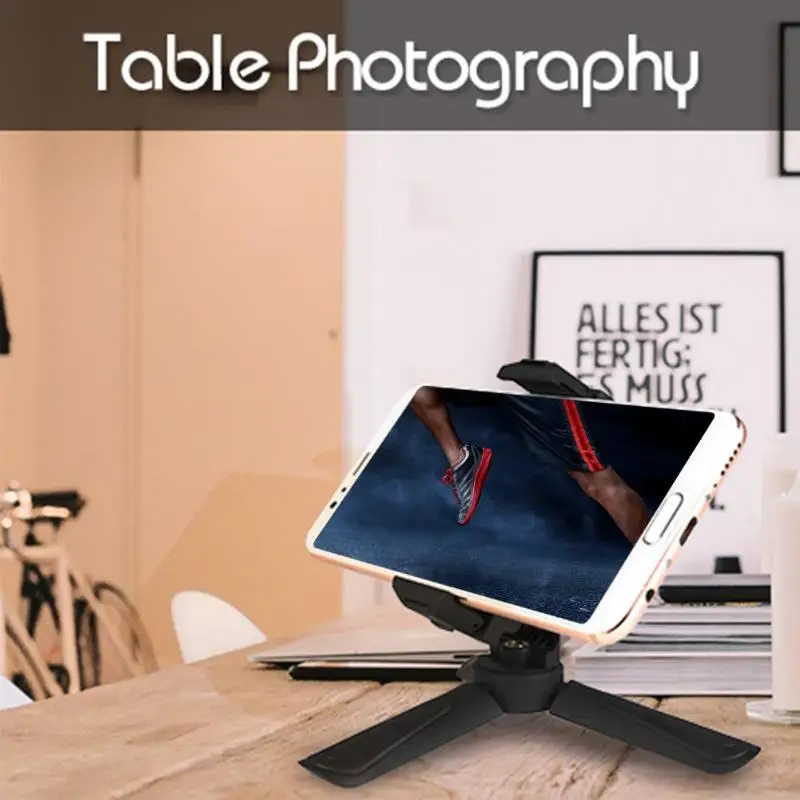 

Tripod Phone Holder Flexible Head Mini Table Tripod Mobile Stand Camera Holder Stabilizer Floding Tablet Bracket