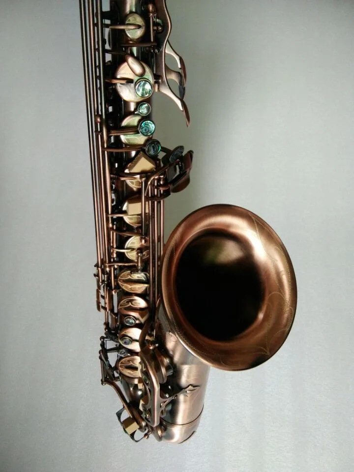 Новый Античный медный тенор Sax B плоский саксофон инструмент выделенный латунный