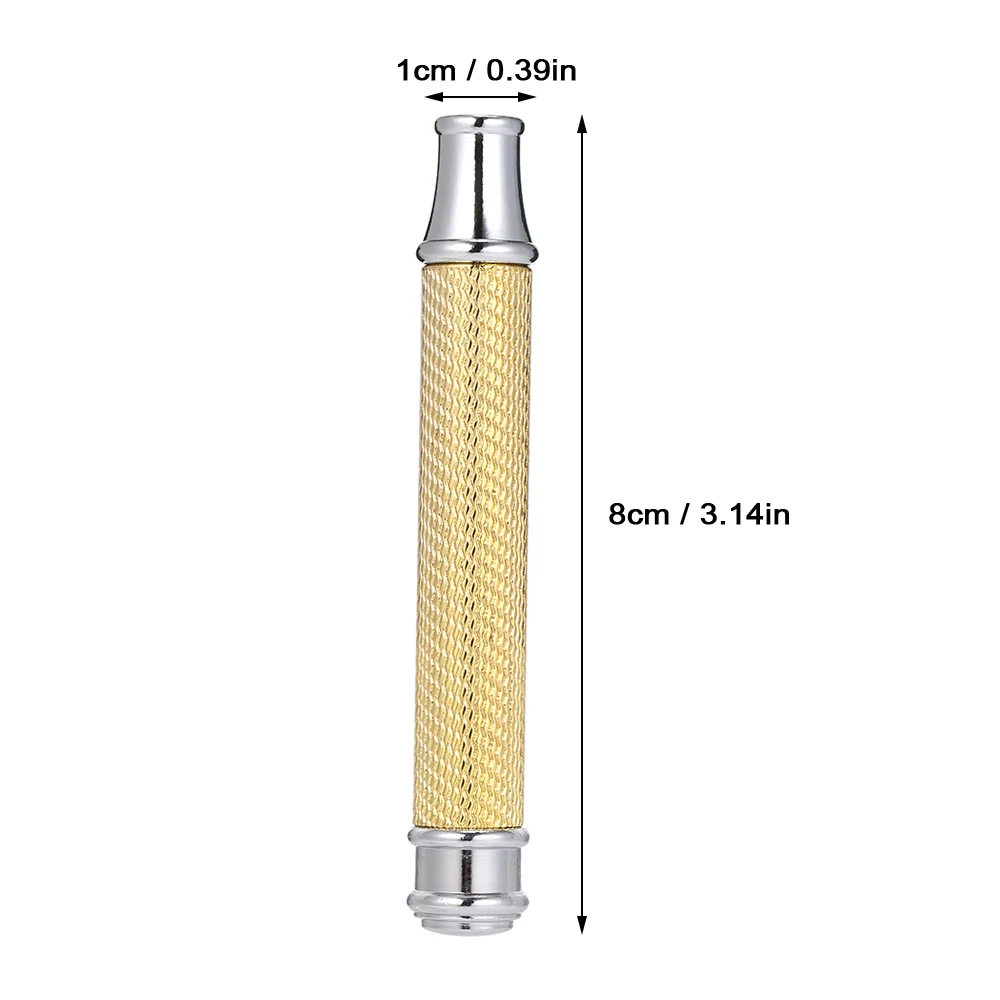 Portable Mini Short Safety Razor Handle Men Shaving Tool Razor Non-slip Handle Stainless-steel Razor Handlebar Shaving Handle