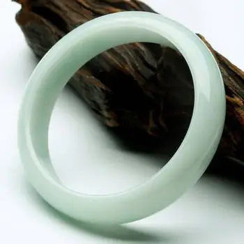 

Natural Burmese Jadeite 54-64mm Light Green Bracelet Elegant Princess Jewelry Send Mom to Girlfriend