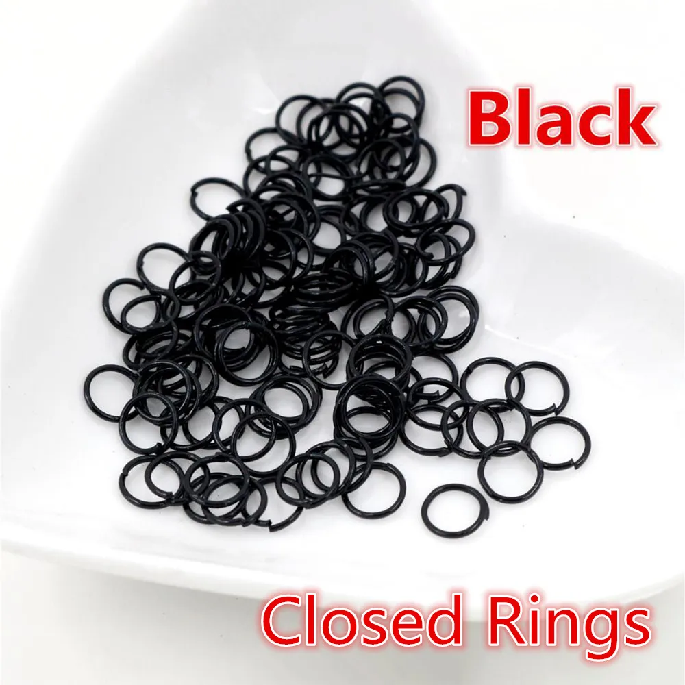 200pcs 3/4/5/6/7/8/10mm Metal DIY Jewelry Findings Closed/Open Single Loops Jump Rings & Split Ring for jewelry making 