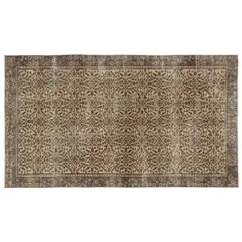 

Handmade Brown Vintage Overdyed Turkish Area Rug 156x272 Cm-5'1''X8'11''