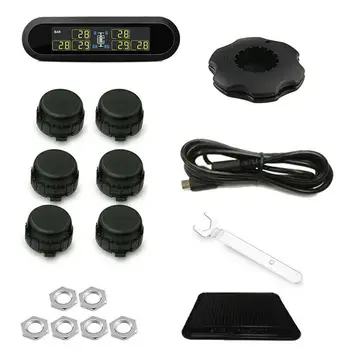

TPMS Tire Pressure Monitoring System Super LCD Universal for 6 Wheels Bus Van with 6 Sensors