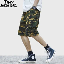 Хип-хоп Карго короткие камуфляжные мужские Харадзюку короткие джоггеры уличная Тактическая Военная с боковыми карманами хлопок повседневные короткие камуфляжные