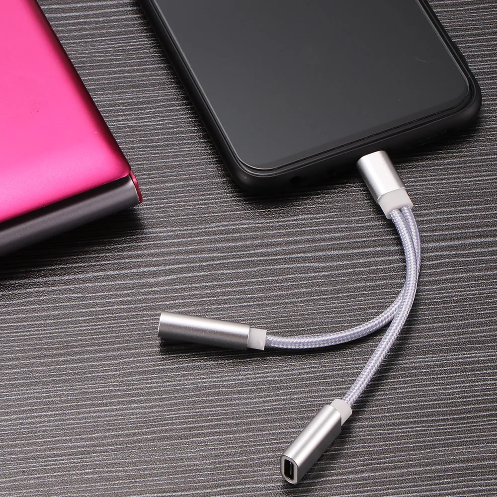 2 в 1 адаптер для телефона USB Type C зарядный кабель конвертер 3 5 мм аудио Xiaomi Huawei P20 Pro