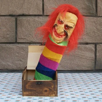 

Spoof Wooden April Fools Day Prank Scare Box Horror Toy Scary Tricky Surprise Joke Kids Halloween Decoration Children Gifts