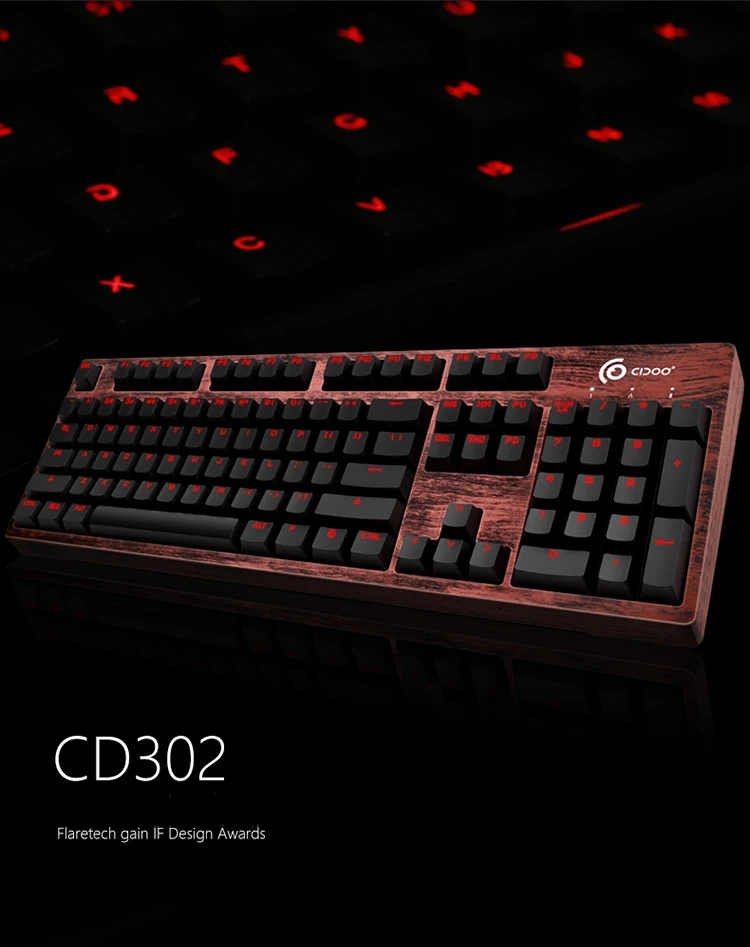 CD302 Professional Esports Mechanical Keyboard Blue / Red Switch Mechanical Keyboard Waterproof Gaming Keyboard For gamers