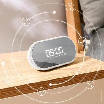 

Home Night Light Bluetooth Speaker with Alarm Clock Function, Portable Wireless Speaker Sound System for Bedside and Office Use