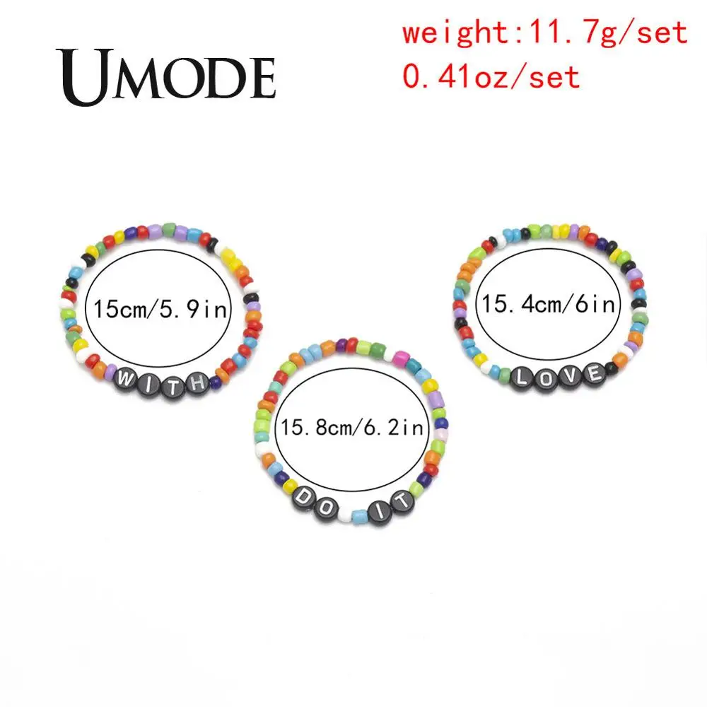 UMODE Бохо любовь бисерные Парные браслеты дружбы для женщин друзья Шарм браслет модные ювелирные изделия Femme аксессуары PB0556