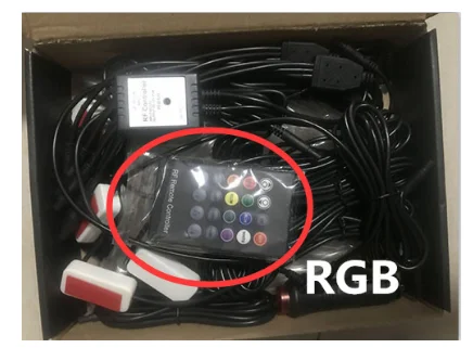 10 в 1 Автомобильный неоновый светодиодный светильник RGB атмосферный светильник s Декоративный Автоматический светодиодный дверные фонари приложение/пульт дистанционного управления набор автомобильных интерьерных огней - Испускаемый цвет: Remote Control