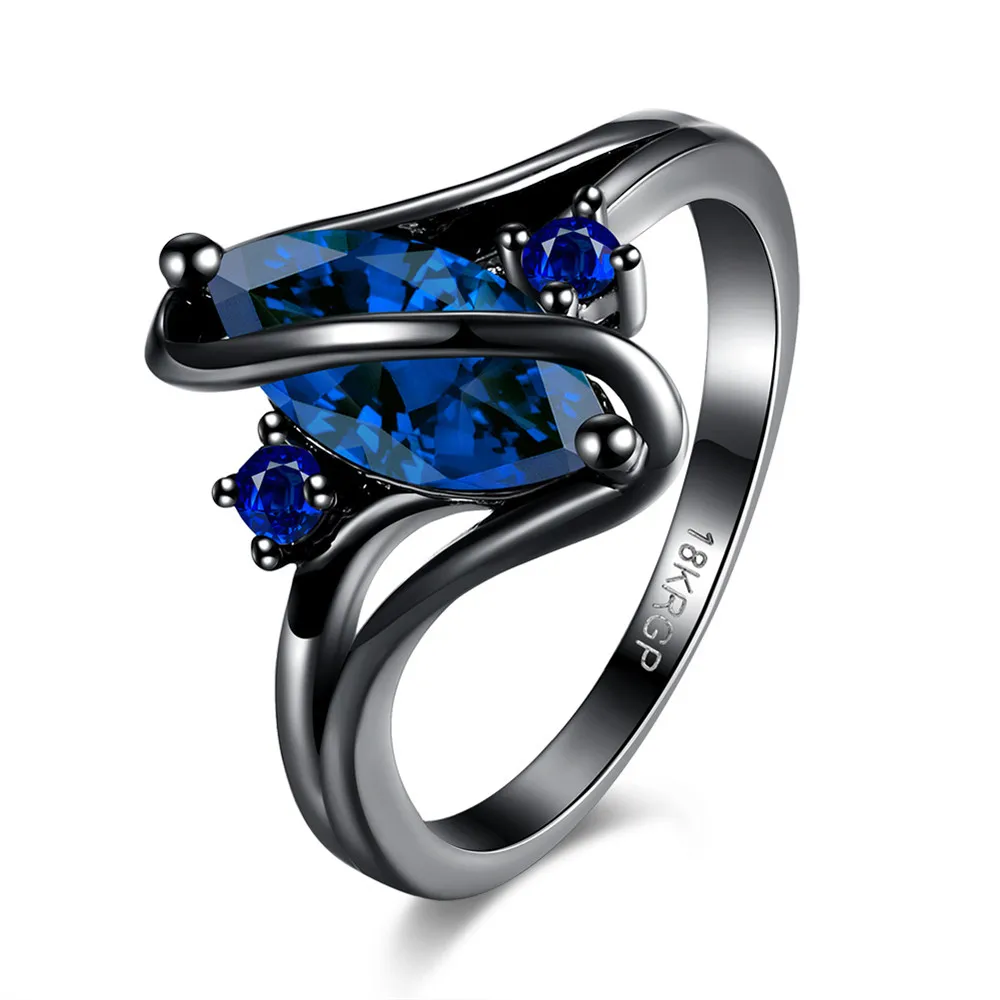 

Luxury Wedding Engagement Jewelry CZ Oval Crossed Rings Personality Horse Eye New Design Ladies Finger Ring
