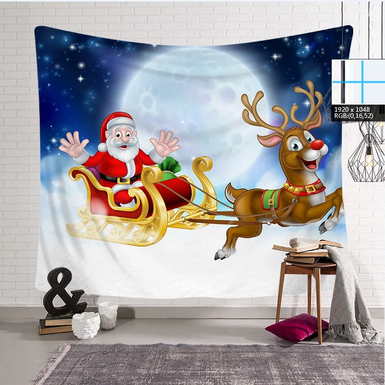 Рождественский Декор для дома, искусство Санта Клауса, домашний настенный гобелен, настенный орнамент, Рождественская настенная декоративная скатерть, 30 цветов