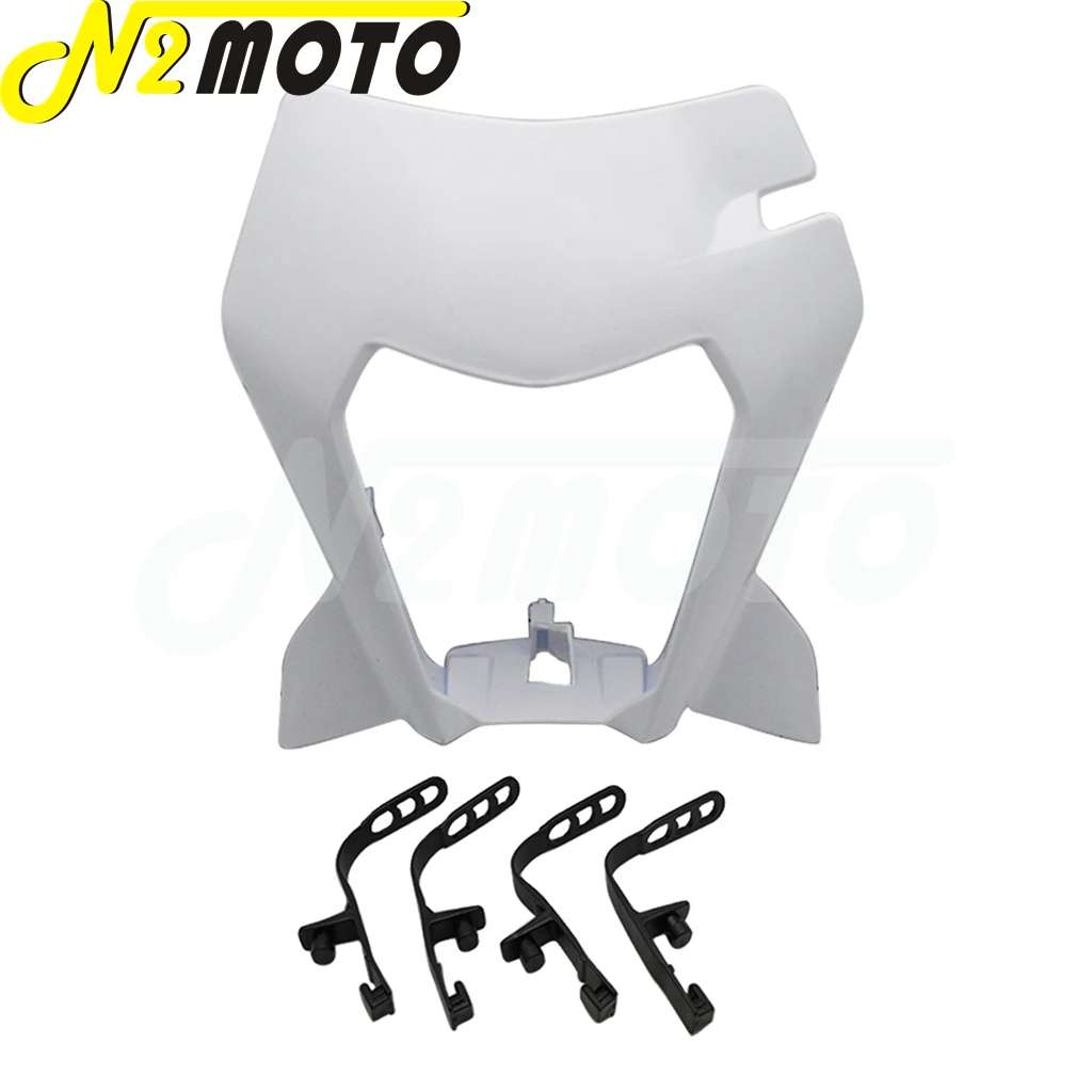 Runfarr Mascherina Faro Moto per 125 150 250 300 350 450 500 EXC XCW EXC-F 2017 2018 Dirt Bike Enduro Motocross Supermoto-Nero