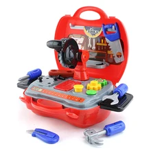 19 шт./компл. моделирование инженер ролевые игры родитель-ребенок взаимодействия игрушка ящик для инструментов винт молоток набор инструментов для ремонта детские развивающие игрушки