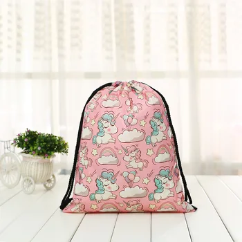 

fashion drawstring Backpack Women 3D printing Unicor softback men Casual bags unisex Women's shoulder drawstring bag Halloween