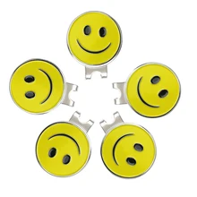 PINMEI отметка для мяча для гольфа Пустая Шляпа для гольфа набор зажимов упаковка из 5 зажимов для колпачков и смайликов для лица маркеры для гольфа Аксессуары Для Гольфа учебные принадлежности