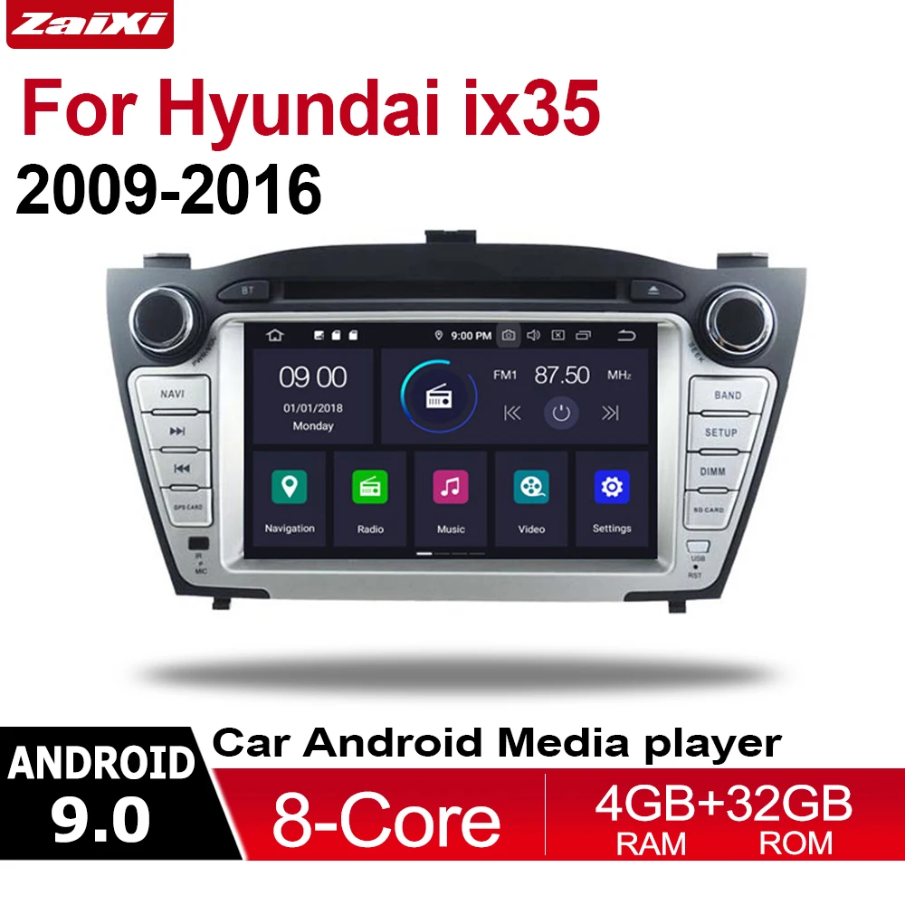 ZaiXi 4 ГБ android 9 0 автомобильный dvd плеер для Hyundai ix35 2009 ~ 2016 Мультимедиа GPS навигация