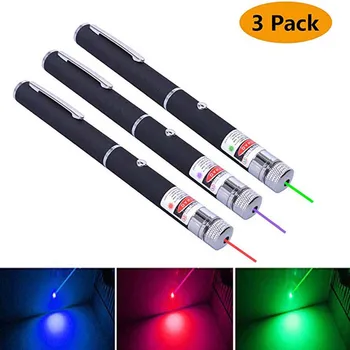 

3pcs 5mW Green Red Blue Laser Pointer Lazer Sight Pen 5000m 532 2 in 1 High Power Lazer Beam High Power