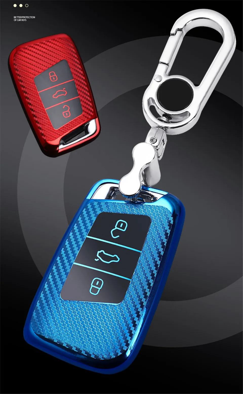 Cover chiave telecomando per Volkswagen VW Magotan Passat B8 Golf per Skoda Superb A7 - H6b98f79e3a3e418191144c3a3f63b893E