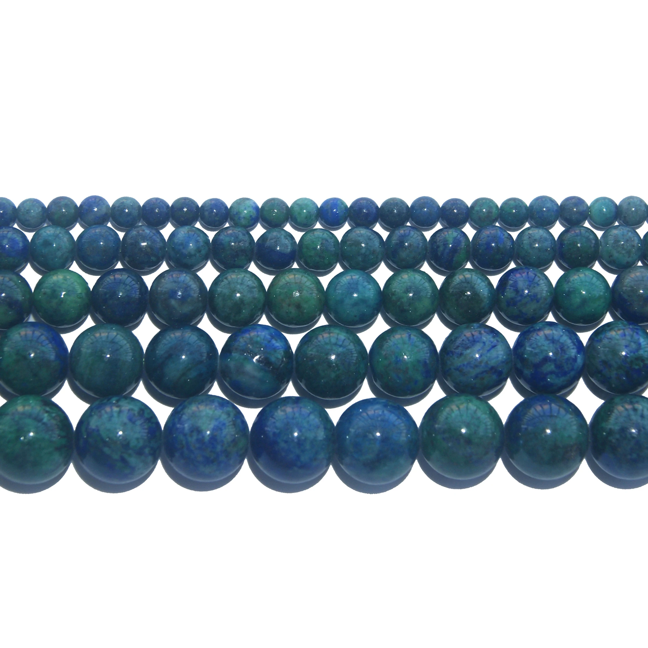 

Natural Stone Chrysocolla Azurite Round Loose Beads 4 6 8 10 12 MM Pick Size For Jewelry Making DIY Bracelet Necklace Material