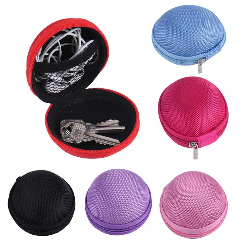 Mini Carrying Zipper Protective Headphone Pouch Headset Box Headset